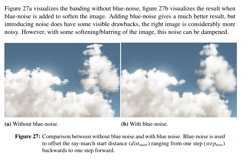 @N8Programs @0xca0a @MaximeHeckel I'd add that dithering your sample point lets you cut down on samples/sample distance since it hides the usual stepping from under sampling.

This is a good reference which covers a lot of now usual optimizations and experiments: https://t.co/RTXKVYTYGG. https://t.co/LHAoE6W5Ji